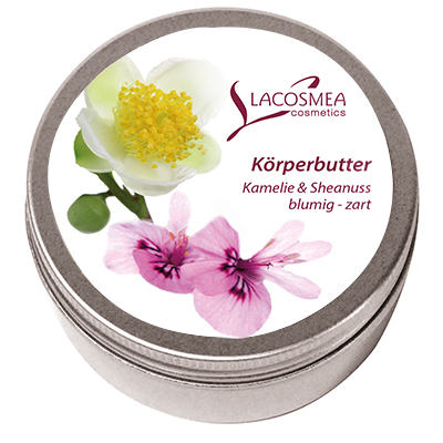 Körperbutter mit Kameliensamenöl & Sheanuss Naturkosmetik von Lacosmea Cosmetics