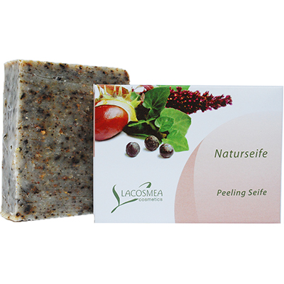 Handgesiedete Peelingseife I Naturseife von Lacosmea Cosmetics